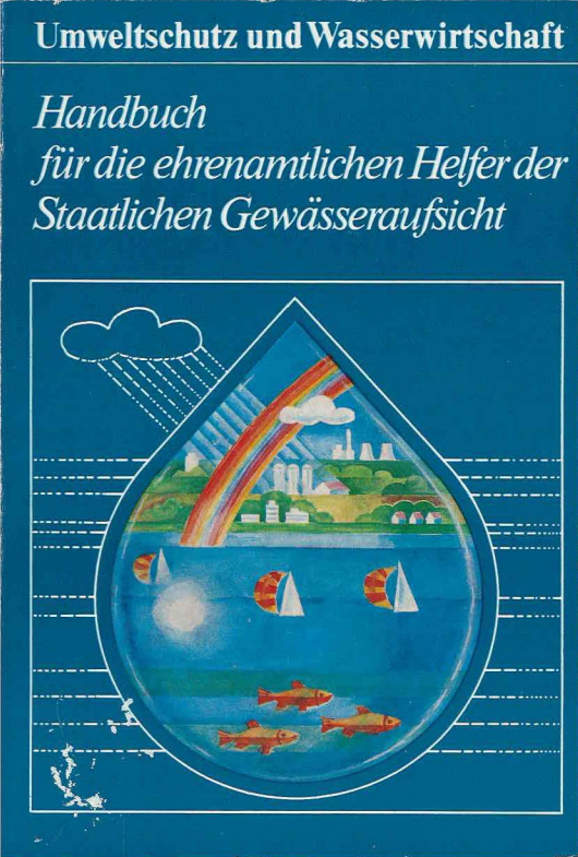 Titelseite der Broschüre: MfUW, 1983 - Handbuch für die ehrenamtlichen Helfer der Staatlichen Gewässeraufsicht