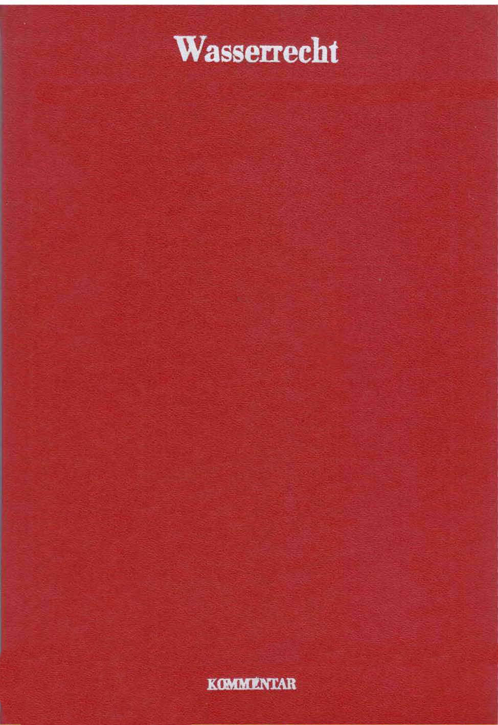 Kommentar zum DDR-Wassergesetz von 1982