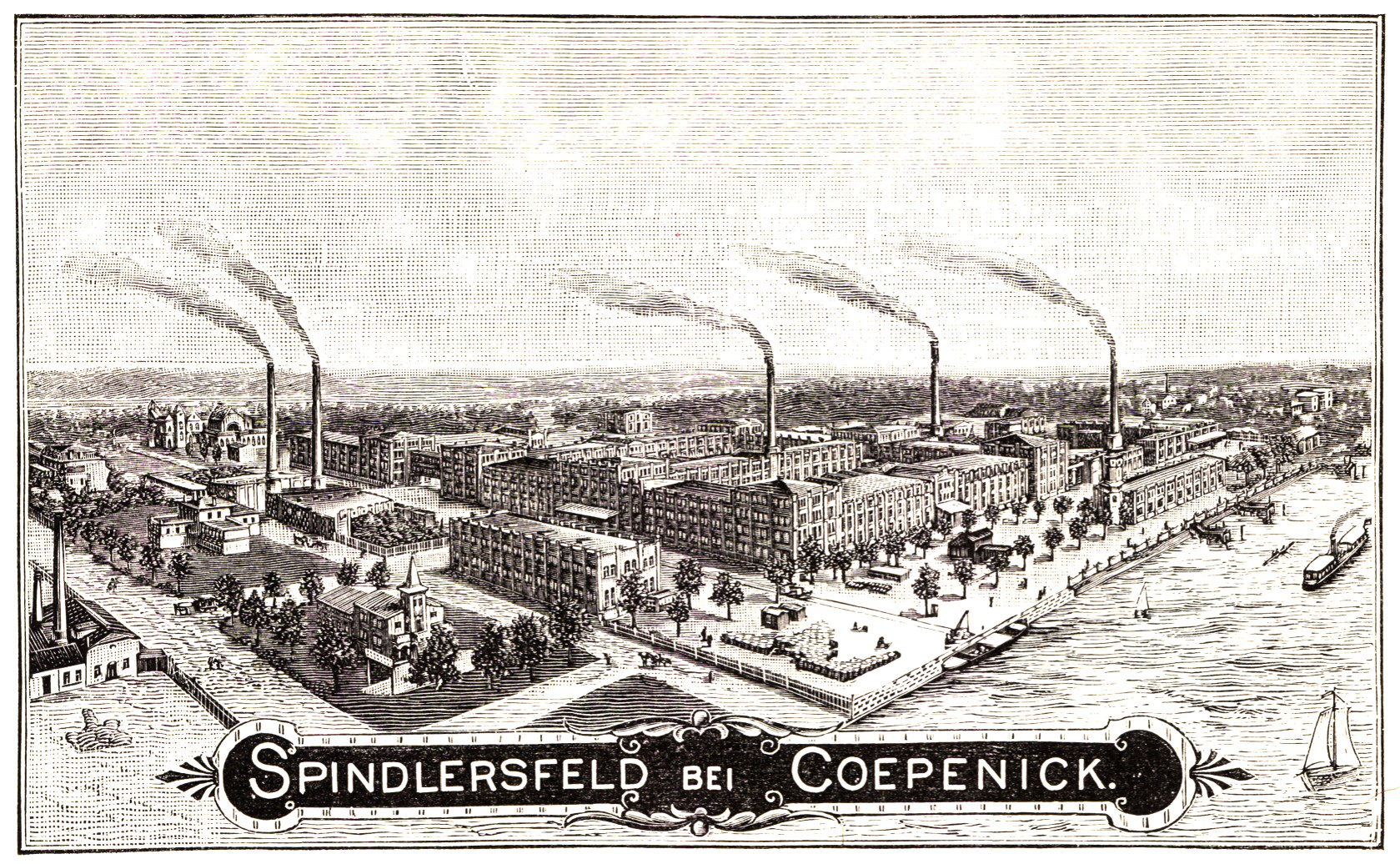 Wäscherei Spindler 1896 (historische Darstellung)