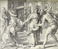 Illustrationen zum Alten Testament, 1. Buch der Könige: Salomos Urteil (Schnorr´s Bild Nr. 109)