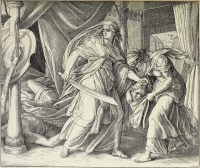 Illustrationen zum Alten Testament, Buch Judith: Judith enthauptet Holofernes (Schnorr´s Bild Nr. 144)