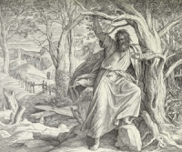 Illustrationen zum Neuen Testament, Matthäus Evangelium: Das Ende des Verräters Judas Ischarioth (Schnorr´s Bild Nr. 214)